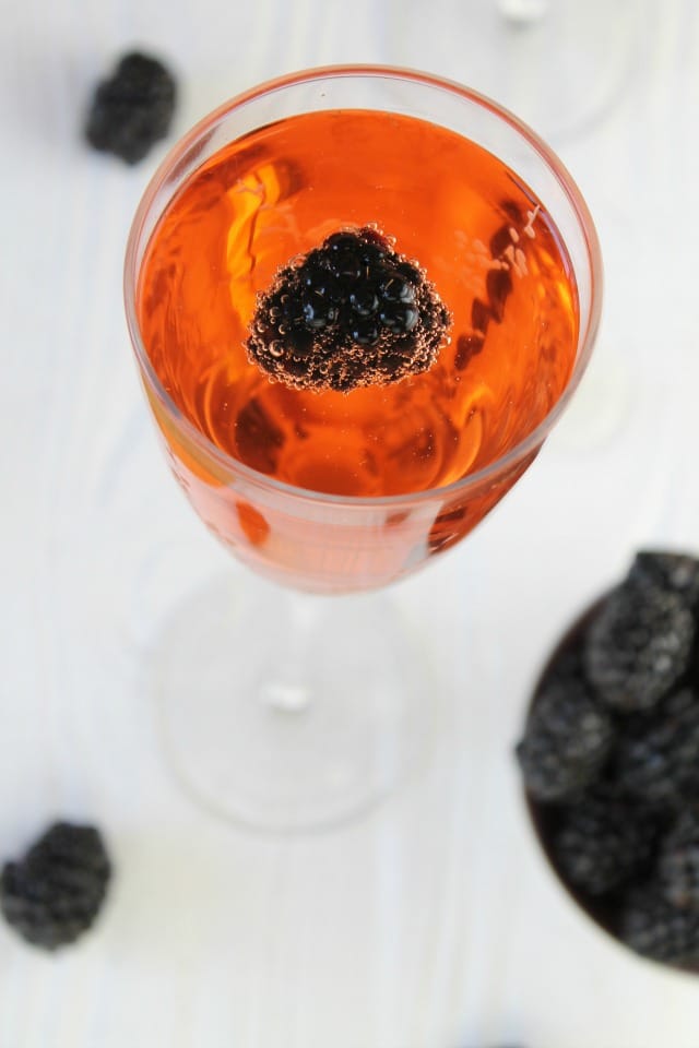 Blackberry Kir Royale from Miss in the Kitchen