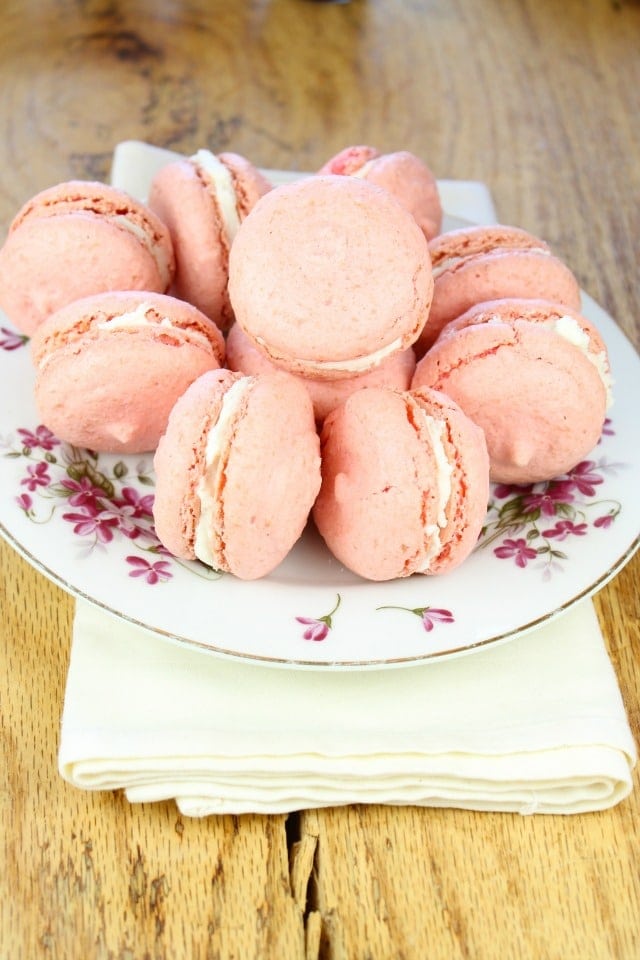 Macarons with Champagne Buttercream from missinthekitchen.com