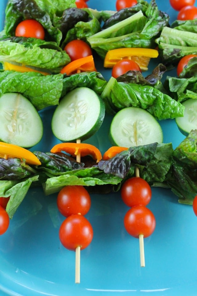 Salad Kebabs Recipe from missinthekitchen.com #ProgressiveEats