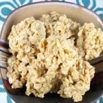 White Chocolate No Bake Cookies in a bowl