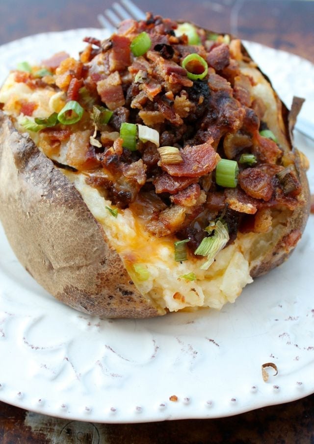  Burger Twice Baked Idaho Potatoes Recipe from Miss in the Kitchen