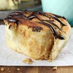 Peanut Butter Sweet Rolls with Chocolate Drizzle from Miss in the Kitchen with Red Star Yeast