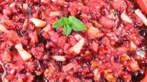 Cranberry Salad Recipe for holiday dinners from Miss in the Kitchen
