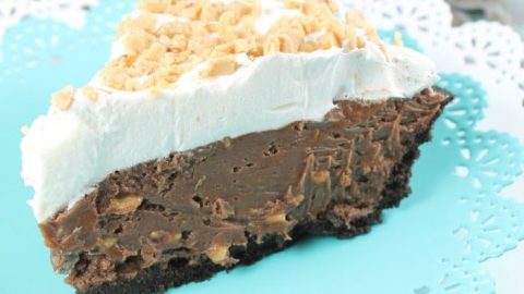 Milk Chocolate & Toffee Fudge Pie ~ Miss in the Kitchen for Chocolate Chocolate and more