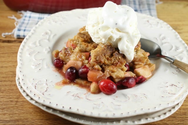 Apple Cranberry Almond Crumble from MissintheKitchen