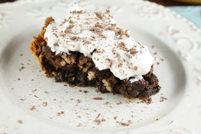 Mocha Pecan Pie from Miss in the Kitchen