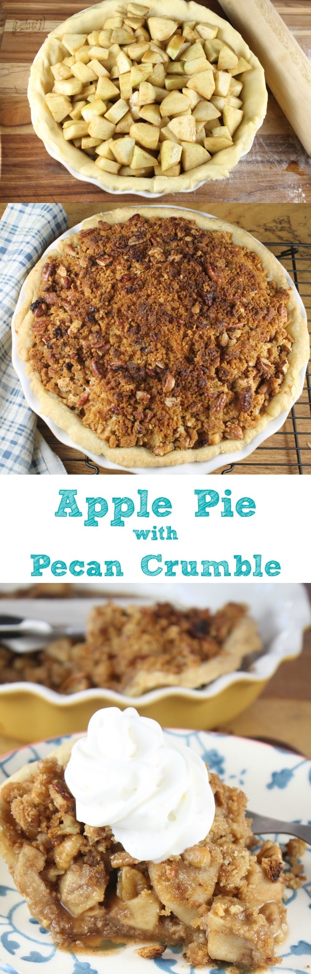 Apple Pie with Pecan Crumble Recipe found at missinthekitchen.com