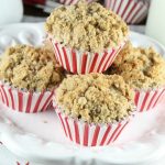 Chocolate Chunk Coffee Cake Muffins Recipe with Red Star Yeast from MissintheKitchen.com #sponsored