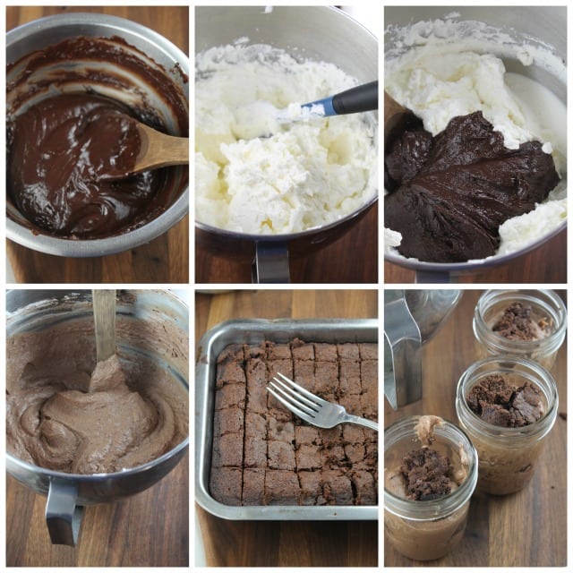Steps to create Mocha Brownie Trifles from missinthekitchen.com 