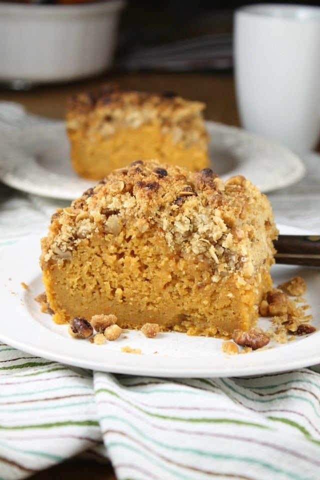 Sweet Potato Bars with Streusel Topping is delicious anytime dessert or a perfect treat with your morning coffee. Recipe from missinthekitchen.com #ad