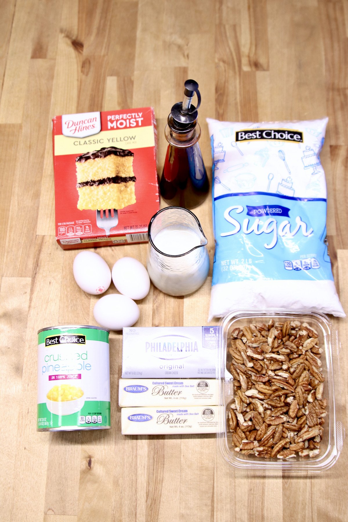 ingredients for pineapple sheet cake