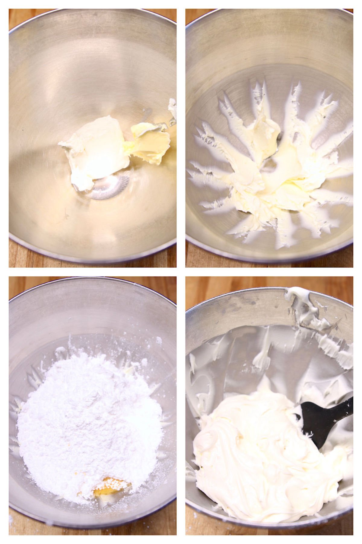 step by step making cream cheese frosting