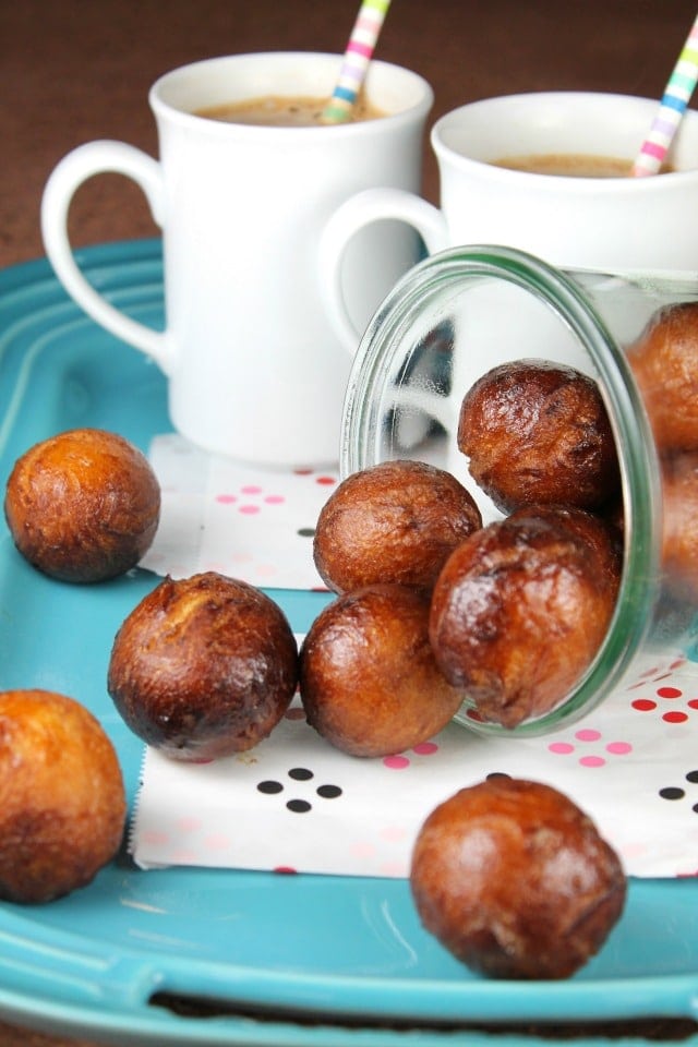 Recipe for Chai Glazed Donut Holes from MissintheKitchen.com