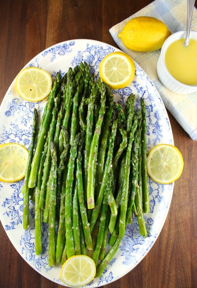 Roasted Garlic Asparagus with Lemon Sauce Miss in the Kitchen