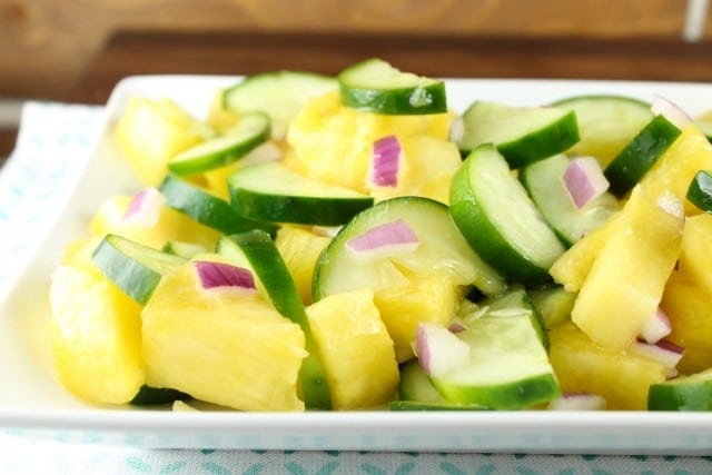 Pineapple Cucumber Salad ~ Perfect side dish ~ MissintheKitchen