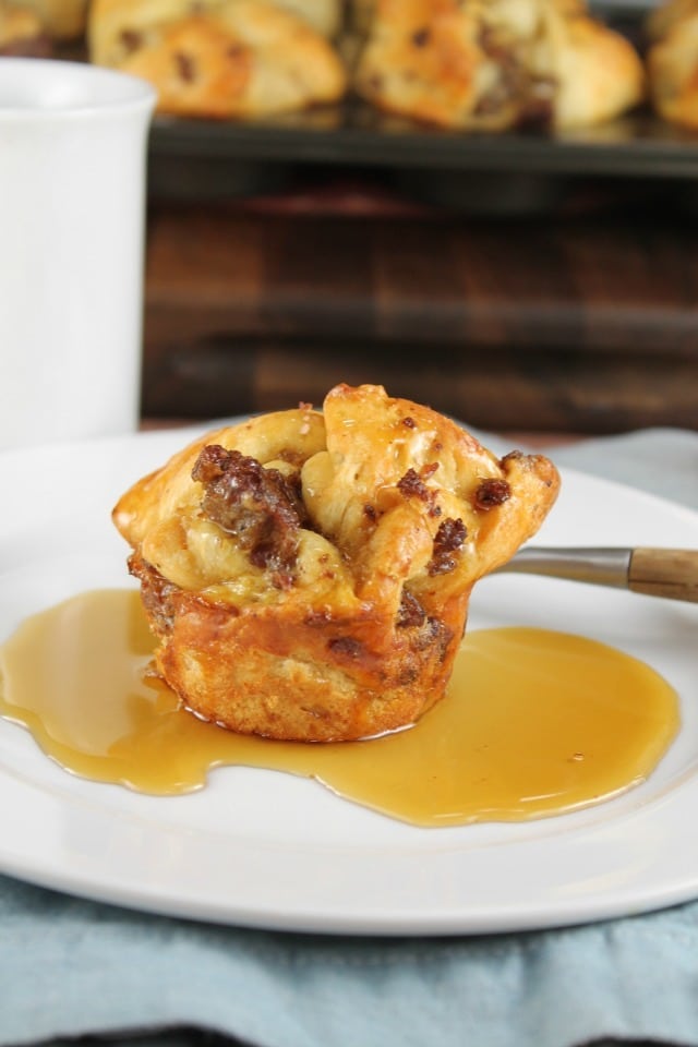 Sausage Monkey Bread Muffins Recipe ~ a delicious make ahead breakfast to enjoy all week! From MissintheKitchen.com