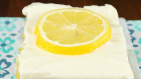 Lemon Bars with Cream Cheese Icing is a delicious dessert recipe for any party or family get together. From MissintheKitchen.com