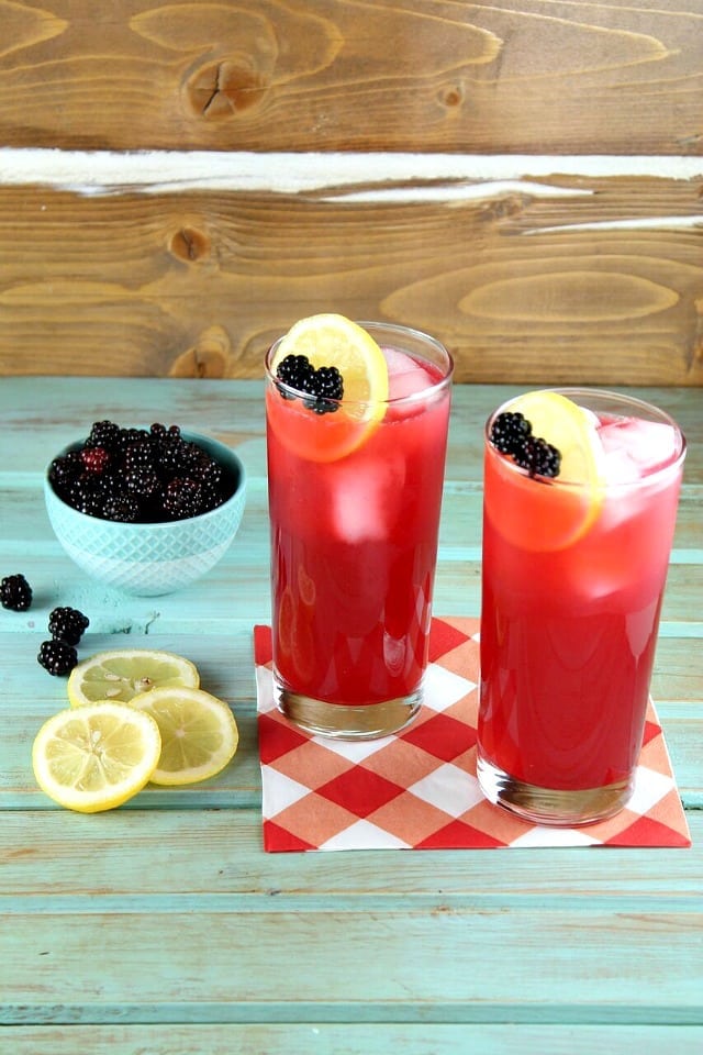 Blackberry Lemonade Recipe for a refreshing and delicious summer drink. From MissintheKitchen