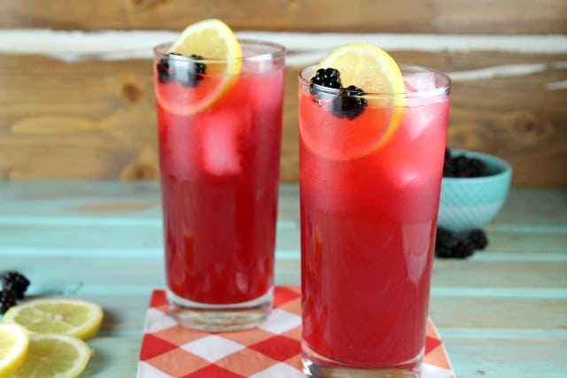 Blackberry Lemonade Recipe ~ Easy and delicious for summer! From MissintheKitchen.com