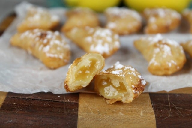 Fried Lemon Hand Pies Recipe for an easy dessert from MissintheKitchen.com