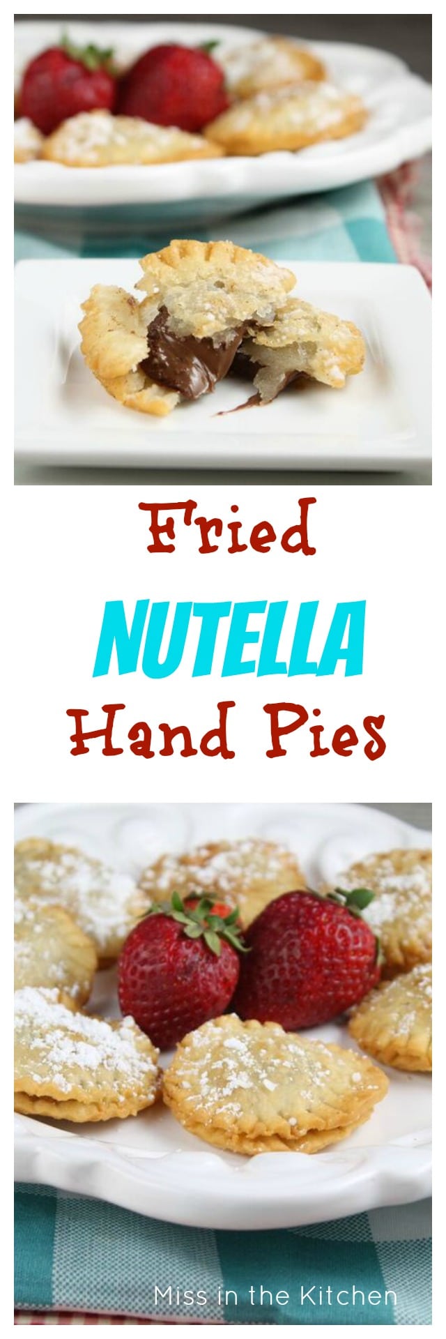 Fried Nutella Hand Pies ~ Easy Dessert Recipe from MissintheKitchen.com