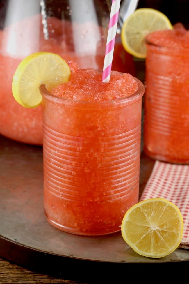 Strawberry Lemonade Moscato Slushie party drink