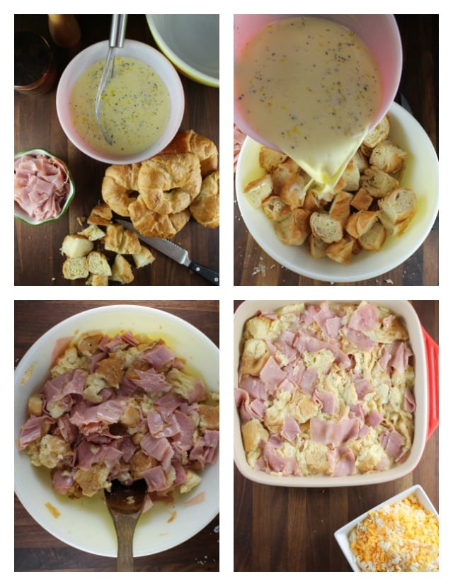 Ham and Cheese Breakfast Casserole - Step-by-Step from MissintheKitchen.com #ad