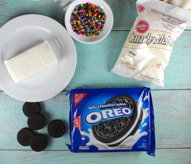 Ingredients for OREO Cookie Balls from MissintheKitchen.com