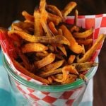 Sweet Potato Fries Recipe ~ the perfect side dish for burgers and more! MissintheKitchen.com