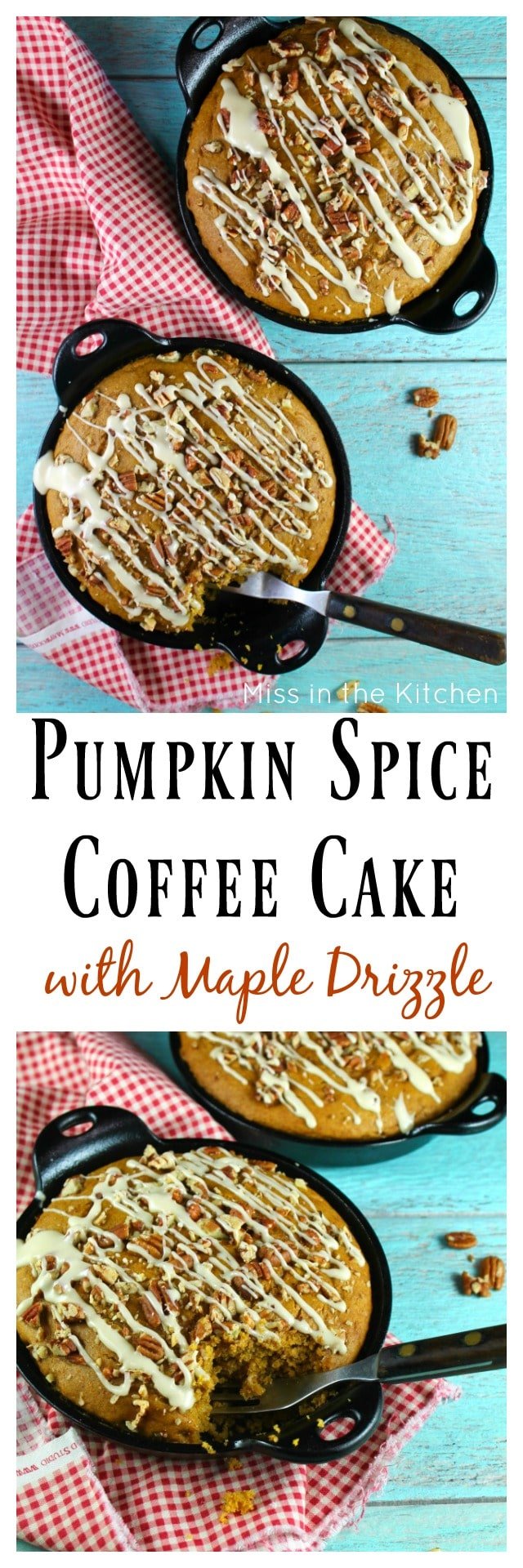 Pumpkin Spice Coffee Cake Recipe from MissintheKitchen.com Try this easy fall dessert for your next weekend brunch!