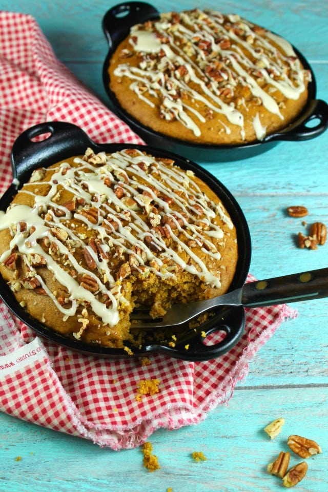 Pumpkin Spice Coffee Cake with Maple Drizzle