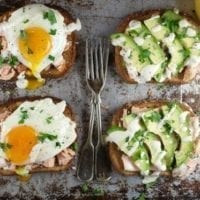 Salmon Toast Two Ways Recipes from MissintheKitchen.com #ad