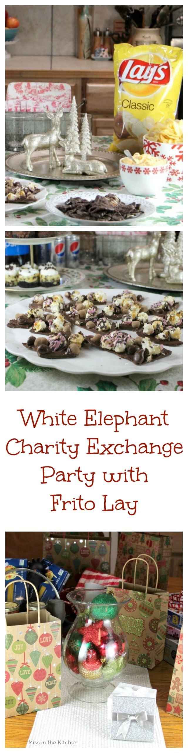 White Elephant Charity Exchange Party from MissintheKitchen with Frito Lay #ad