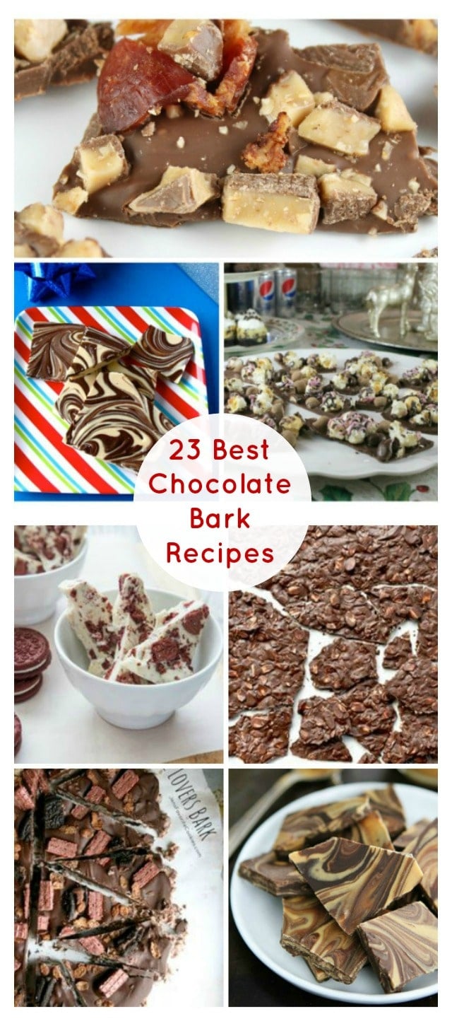 23 Best Chocolate Bark Recipe to make and share for the holidays! From MissintheKitchen.com