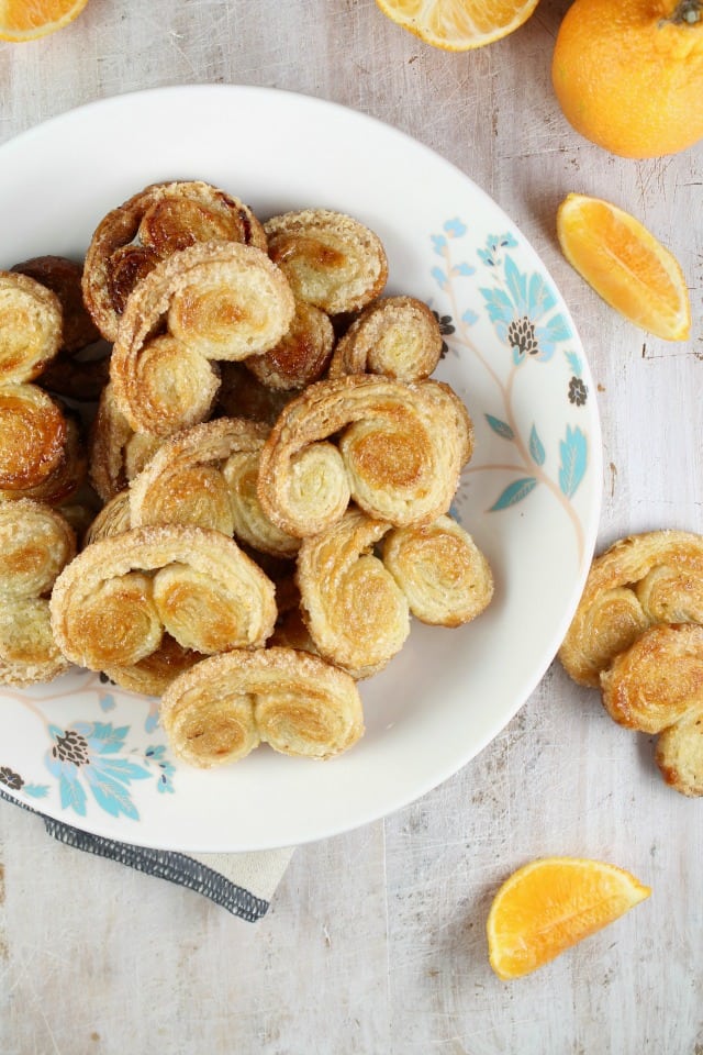 Orange Scented Palmiers Recipe is perfect for the Holidays - MissintheKitchen.com 