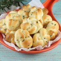 Quick Rosemary Garlic Knots are a delicious appetizer or the best addition to any dinner. Made with Red Star Yeast. Recipe from MissintheKitchen.com #ad