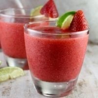 Easy Strawberry Daiquiri Recipe that is perfect for the weekend and simple enough to make ahead for parties! From MissintheKitchen.com