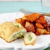 Barber Foods Stuffed Chicken Sweet Potato Sheet Pan Meal is the perfect weeknight dinner recipe from MissintheKitchen.com #ad