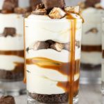 No Bake Snickers Cheesecake Recipe is a decadent dessert for any occasion! MissintheKitchen.com