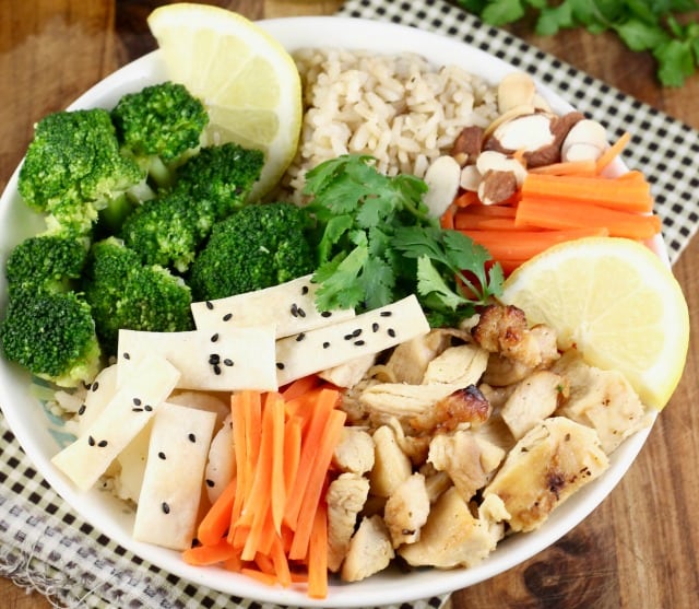 Quick Lemon Chicken Broccoli Bowls Recipe from Miss in the Kitchen with Tyson & Wish-Bone #ad