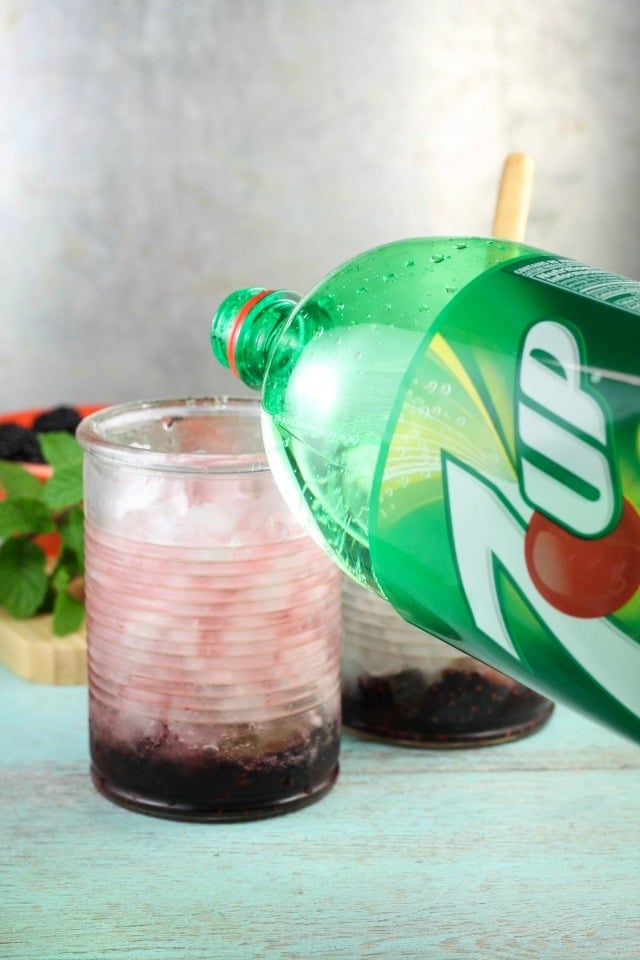 Easy Blackberry Mojitos Recipe made so simply with 7UP! Get the recipe and more at MissintheKitchen.com #ad #MixItUpALittle