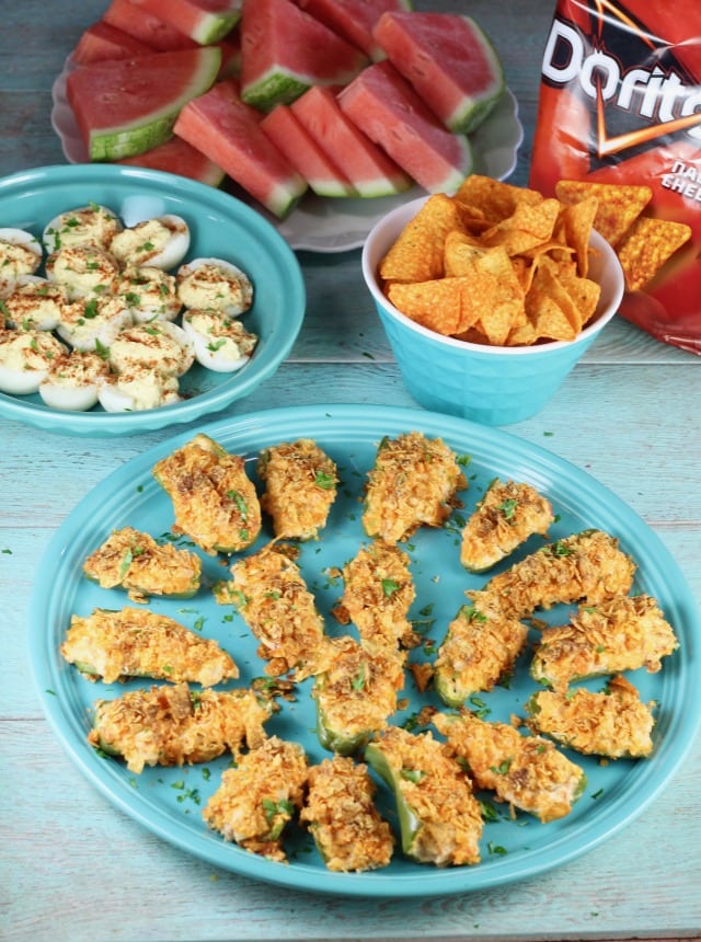 Doritos Chicken Jalapeno Popper Recipe for cookouts and family get togethers from MissintheKitchen.com #ad #SayYesToSummer