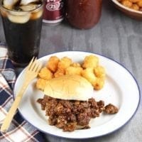 Dr. Pepper Barbecue Sloppy Joes Recipe is perfect for tail gating and game day get togethers! Hearty and delicious! From MissintheKitchen.com #AD @DrPepper