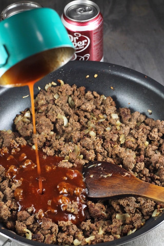 Dr. Pepper Barbecue Sloppy Joes Recipe ~ MissintheKitchen.com #AD @DrPepper