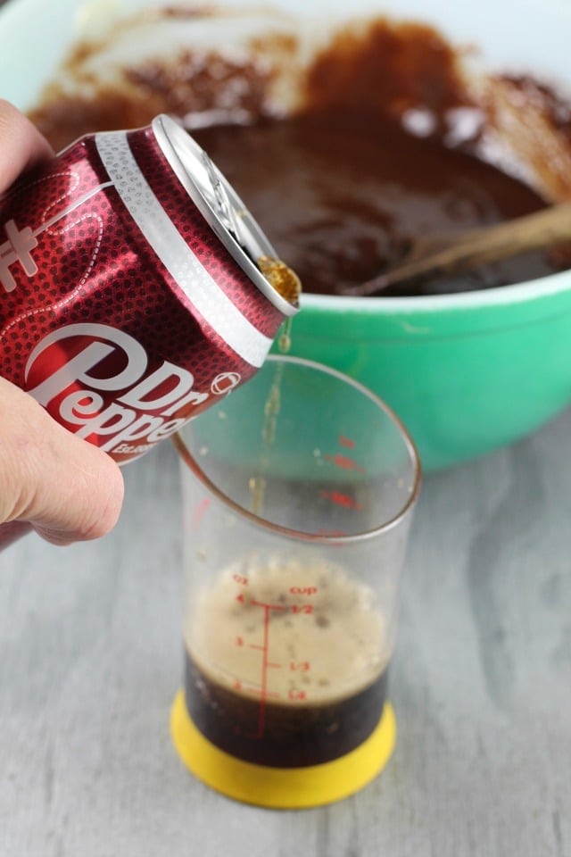Dr Pepper for brownies ~ MissintheKitchen.com #ad
