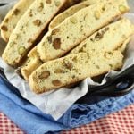 Lemon Pistachio Biscotti Recipe from MissintheKitchen.com #holiday #cookies