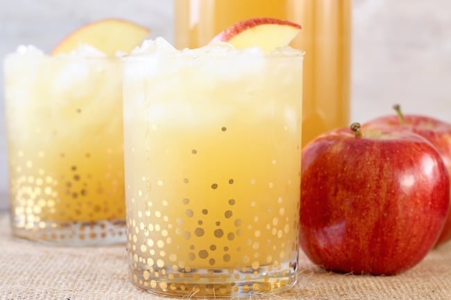 Easy Fall Party Punch with apple cider and gingerale