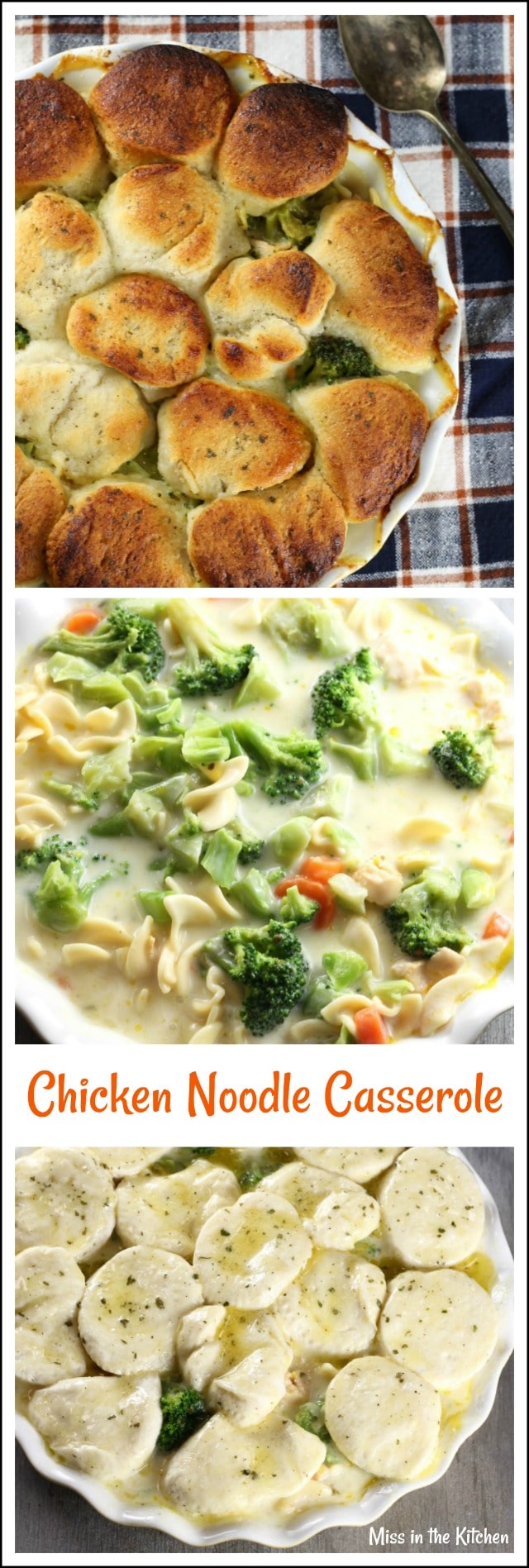 Chicken Noodle Casserole Recipe from MissintheKitchen.com #dinner #easydinner #ad