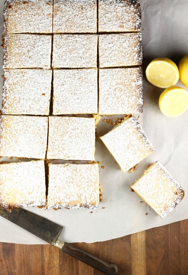 Lemony Lemon Bars Recipe from MissintheKitchen.com From The Easy Homemade Cookie Cookbook