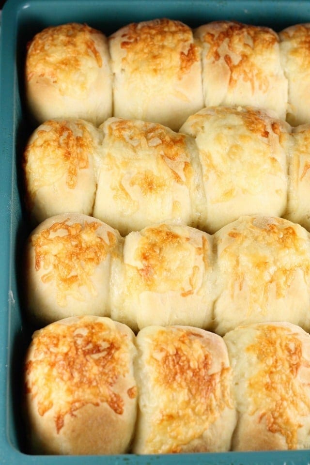 White Cheddar Potato Rolls Recipe ~ Great for holidays ~ Recipe from MissintheKitchen.com #ad @RedStarYeast